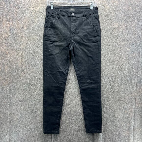 Joe’s Jeans Honey Pants Women 28 Black High Rise Curvy Skinny Ankle Houndstooth - Picture 1 of 10